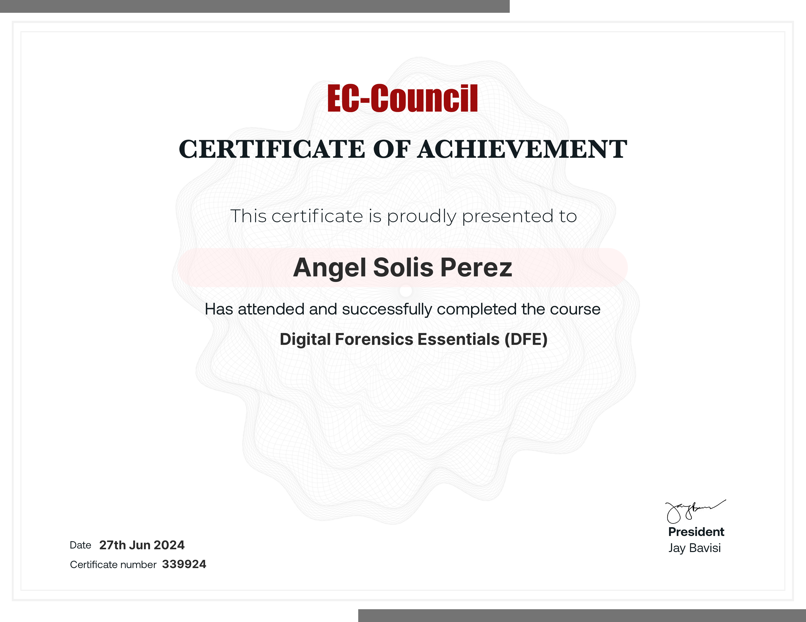 Digital Forensics Essentials badge